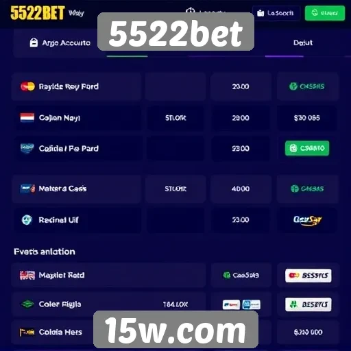 Exploração das opções de pagamento na 5522bet